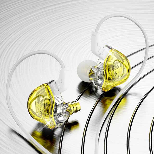 QKZ DMX High Quality In-Ear Earbuds Transparent 10mm HIFI Large Moving Coil Earphone Popular Style