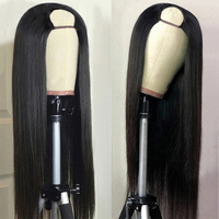 Perruques U-Part HD en gros, 100% cheveux humains vierges brésiliens, bouclés afro crépus, sans colle, fabriquées à la machine, densité personnalisable