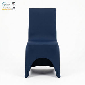 Funda Elástica Plateada para Silla de Hotel, Certificada por NFPA 701, Ajustable, para Ferias Comerciales - Product Image 1