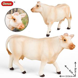 Yxs conjunto de modelo de simulación sólida Charolai granja animal juguete Longhorn ganado río búfalo cognición - Product Image 5