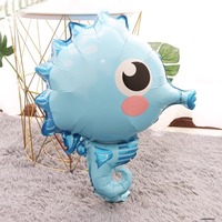 Ballons en aluminium en forme d'animaux marins en gros, personnalisables OEM, requin, pieuvre, hippocampe, sous-marins, décoration de fête d'anniversaire pour enfants