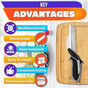 Vegetable Chopper <b>Kitchen</b> <b>Scissors</b> Vegetable <b>Scissors</b> Food Cutter Quick Vegetable Cutter Knife Fruit Cutter Tools - Product Image 2