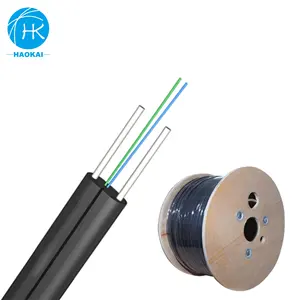 Communication Indoor Outdoor Low Friction Lszh Ftth Drop Fiber Optic Cable