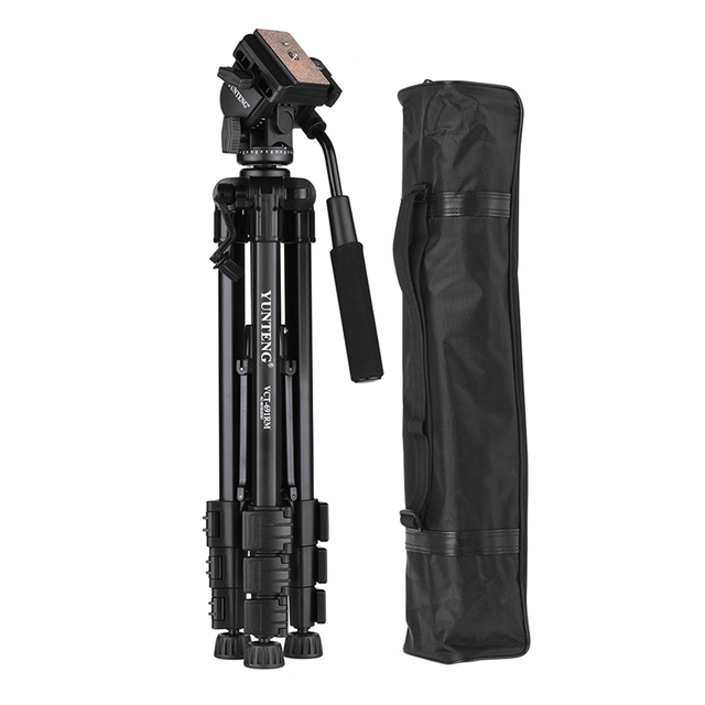 Yunteng VCT-691RM VCT-691 Professional Camera Tripod With Fluid Head for DSLR Cameras