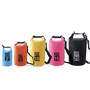 Custom Logo Waterproof Pvc Ocean Pack Dry Bag 5l 10l 15l 20l Water Sports Outdoor Waterproof Dry Bag