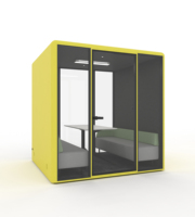 Cabine de réunion insonorisée modulaire, cabine acoustique moderne pour immeuble de bureaux, hôpital, école, aéroport, espace commercial CE