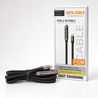 Cable de Carga Rápida de 240W con Soporte Plegable para Teléfono, Cable de Datos en Ángulo Recto para Teléfono, Tableta, Portátil, Accesorios de Juego