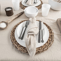 Hochwertige, anpassbare französische Leinen-Serviette im japanischen Stil, quadratisch, unifarben, vielseitig einsetzbar als Geschirrtuch/Tischdecke für Zuhause und Restaurant – Shu