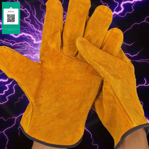 Premium Grade Cowhide Split Leather Safety <b>Gloves</b> High Performance Industrial Working <b>Gloves</b> - Product Image 2