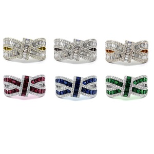 Anillos Finos de Plata de Ley con Diseño de Lazo Vintage en Oro Blanco, de Alta Calidad, para Mujer, para Bodas y Fiestas, Venta al por Mayor en China - Product Image 4