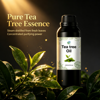 Huile essentielle d'arbre à thé pressée à froid 100% pure avec un parfum frais et sucré pour les soins de la peau