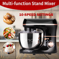Mélangeur électrique de cuisine avec CB 6.2L 1300W 10 vitesses crochet à pâte fil fouet et batteur mélangeur d'aliments mélangeur sur pied