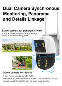 Cámara Solar 4G Más Vendida, Lente Dual, CMOS de 6MP, Batería de Gran Capacidad, Seguridad PTZ para Exteriores, Visión Nocturna en Color, Seguimiento de Movimiento por IA, IP66 - Product Image 3