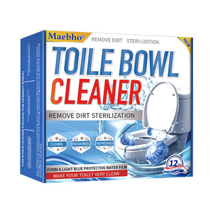 12 Pack Solid <strong>Toilet</strong> Cleaning <strong>Block</strong> Blue Bubble Lemon Scent Automatic Bathroom <strong>Toilet</strong> Tank <strong>Toilet</strong> Bowl Cleaner Tablets - Product Image 6