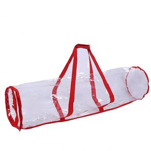 Sac de rangement tubulaire en gros, écologique, léger, en PVC transparent, sac fourre-tout, sac bandoulière, sac de voyage pour la gym, le yoga et le sport - Product Image 1