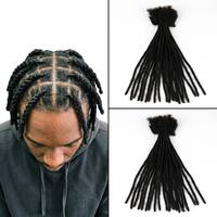 Estensioni Dreadlock Permanenti Boutique Nere Naturali, Zero Point, 8 Centimetri, Doppia Trama a Macchina, 100% Capelli Vergini Remy 4C