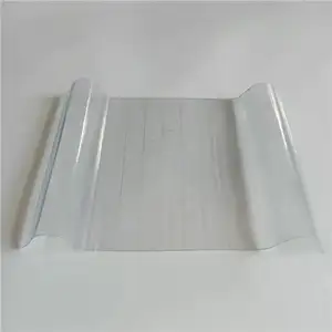 Transparent FRP Glass Steel Panel Lighting Tile Greenhouse Flame Retardant Resin Fiber Tile Wave Type