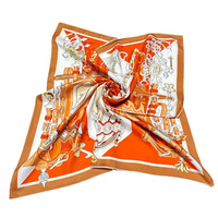 Foulards en soie pour cheveux à imprimé numérique personnalisé, design tendance, 100% soie twill, carré, pour femme