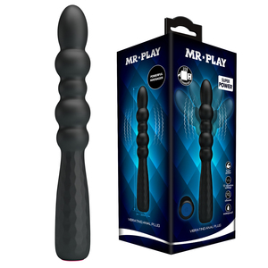 PRETTY LOVE Plug anal vibrant en silicone rechargeable par USB avec 12 modes de vibration, masseur de prostate, jouet pour adultes - Product Image 1