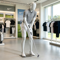 Mannequin de golf détachable corps entier avec tête, pose de swing féminin, pour vitrine de magasin de vêtements, OEM ODM personnalisé