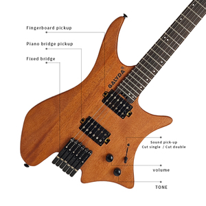 Đàn <span class=keywords><strong>guitar</strong></span> điện không cần cần chỉnh dây 6 dây, nhẹ và di động, có thể tùy chỉnh logo, sản xuất tại nhà máy GALYDA, dành cho người chơi nhạc Rock và Metal - Product Image 2
