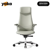 Nouveau fauteuil de direction en cuir tendance avec repose-pieds, dossier et appuie-tête réglables, siège de président et de patron, idéal pour le bureau/la salle d'étude