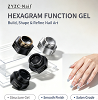 Gel de base et de finition multifonctionnel Hexagram pour renforcement et modelage des ongles, idéal pour les salons de manucure, vente en gros, livraison rapide, faible MOQ