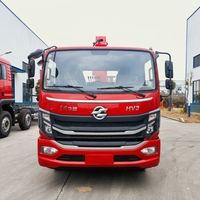 Grue de camion multifonctionnelle professionnelle de 6,3 tonnes à flèche rigide, grue mobile avec télécommande, adaptée aux travaux routiers