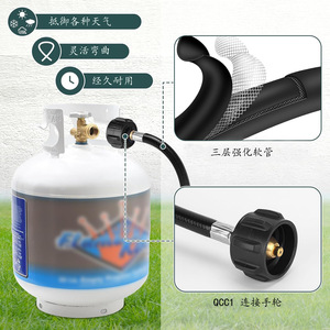 ปืนพ่นไฟโพรเพน สายยาว 10 เมตร ระบบจุดไฟแบบ Piezo หัวตรง เครื่องมือเชื่อม - Product Image 4