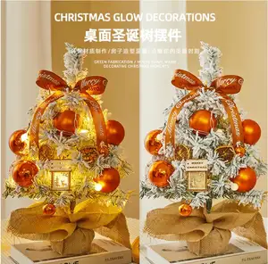 Sevenlots 40cm 60cm Mini Tabletop Christmas Tree Christmas Tree With Snow Effect