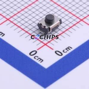 TS-1807C-2516 Tactile Switch SMD Switch Single Pole Single Throw Round Button 1.6N Vertical Mount - Product Image 1
