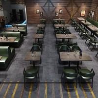 Großhandel Moderne Luxus-Restaurantmöbel-Sets Maßgefertigte Café- und Fast-Food-Sitzbänke Sofa Metall-Esstische und -Stühle