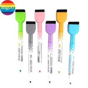 Juego de 6 Marcadores de Pizarra <span class=keywords><strong>Blanca</strong></span> Mágicos, No Tóxicos, de Borrado en Seco y Húmedo, con Cabezal de Borrado Ancho y Punta de 3 mm, para Oficina y Escuela - Product Image 2