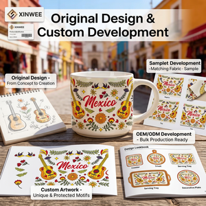 Taza de Café de Cerámica Apilable Personalizable con Base, Recuerdo de Ciudad de México, Juego de Tazas de Porcelana - Product Image 5