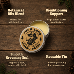 Soin sans rinçage nouvelle génération pour améliorer les pointes abîmées et les poils crépus de la barbe, hydrater les follicules pileux, baume à barbe naturel à base de plantes pour hommes - Product Image 4