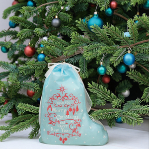 Huadefeng Christmas Stocking Gift Drawstring Bag Cheap Non Woven Promotional Party Supplies Gift Bags for All Occasions