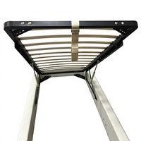 Cadre de lit de rangement minimaliste en bois massif, plateforme à vérin hydraulique pour lits simples, doubles, king size et twin, pour chambre tatami et hôtel