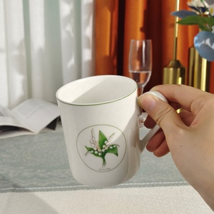 Taza de Porcelana con Diseño de Lirio de los Valles, Novedosa y Sencilla, con Caja de Regalo - Product Image 4