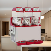 Machine à slush électrique commerciale à 3 réservoirs en acier inoxydable, distributeur automatique de boissons glacées aromatisées pour hôtels