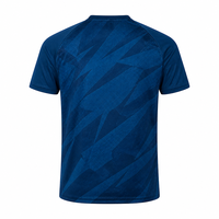 Jersey Sepak Bola Pria dengan Desain Gradasi Ombre Tonal Jacquard V-Neck Cepat Kering 100% Poliester untuk Tim Klub.
