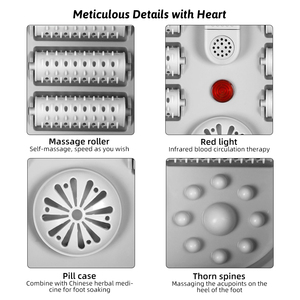 Portable <strong>Foot</strong> Spa Massage Tub Device Soaking Bucket Electric Heating Foldable <strong>Foot</strong> Bath <strong>Massager</strong> Roller Machine - Product Image 3