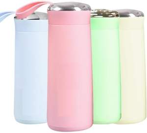 Bouteille d'eau en verre à succès : Bouteille d'eau en verre infusée de cristaux et de pierres précieuses, bouteille d'eau bien-être en verre, vente en gros de pierres colorées - Product Image 1