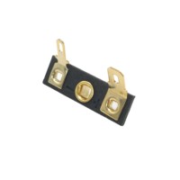 8A-3-3.5 Terminal Board (5.2 fourches + 2.8 fourches) Épais 0.5 Tout Cuivre Plaqué Or Plié 45 ° Noir Personnalisation d'usine