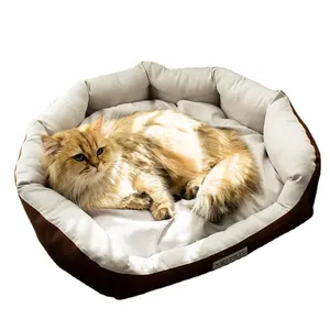 Nouveaux Produits 100% COTON VELOURS Grande Taille auto réchauffement chat lit en peluche chien lit