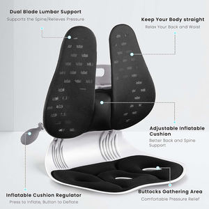 Cuscino Ergonomico Ortopedico per Sedia da Ufficio, Supporto Lombare Morbido e Traspirante, Elastico, Regolabile in Altezza, Pieghevole - Product Image 5