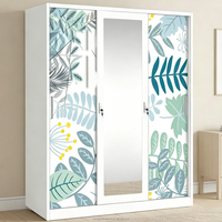 Armoire métallique moderne imprimée, placard en acier modulaire, armoire de rangement antirouille, logo personnalisé pour appartement et salle de rangement