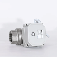 DN15 acier inoxydable v-type électrique proportionnel vanne d'eau moteur 1/2 \ "pouces structure à billes 0-10V Signal analogique pour les médias d'huile