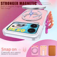 Étui magnétique hybride TPU PC pailleté 360 °   Support rotatif antichoc avec protection intégrale pour Xiaomi 17 Pro Max 15T
