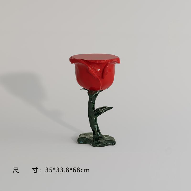 Tavolino Rose (rosso 35*33,8*58 cm) assemblato