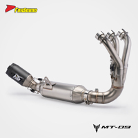 Système d'échappement de moto en fibre de carbone véritable, prix de gros Forsound Factory, silencieux MotoGP, système complet pour Yamaha MT09